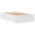Cama con estantería sin colchón madera maciza blanca 135x190