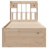 Cama con estantería sin colchón madera maciza de pino 90x190