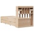 Cama con estantería sin colchón madera maciza de pino 90x190