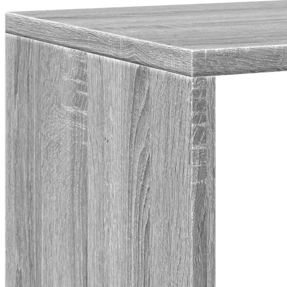 Estantería madera de ingeniería gris Sonoma 137,5x29x137,5