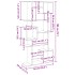 Estantería de madera de ingeniería roble Sonoma 92x29x188