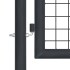 Puerta de malla de jardín acero galvanizado gris 400x150