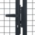 Puerta de malla de jardín acero galvanizado gris 400x150