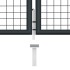 Puerta de malla de jardín acero galvanizado gris 400x150
