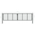 Puerta de malla de jardín acero galvanizado gris 400x150