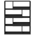 Estantería de madera de ingeniería negra 100x33x125,5