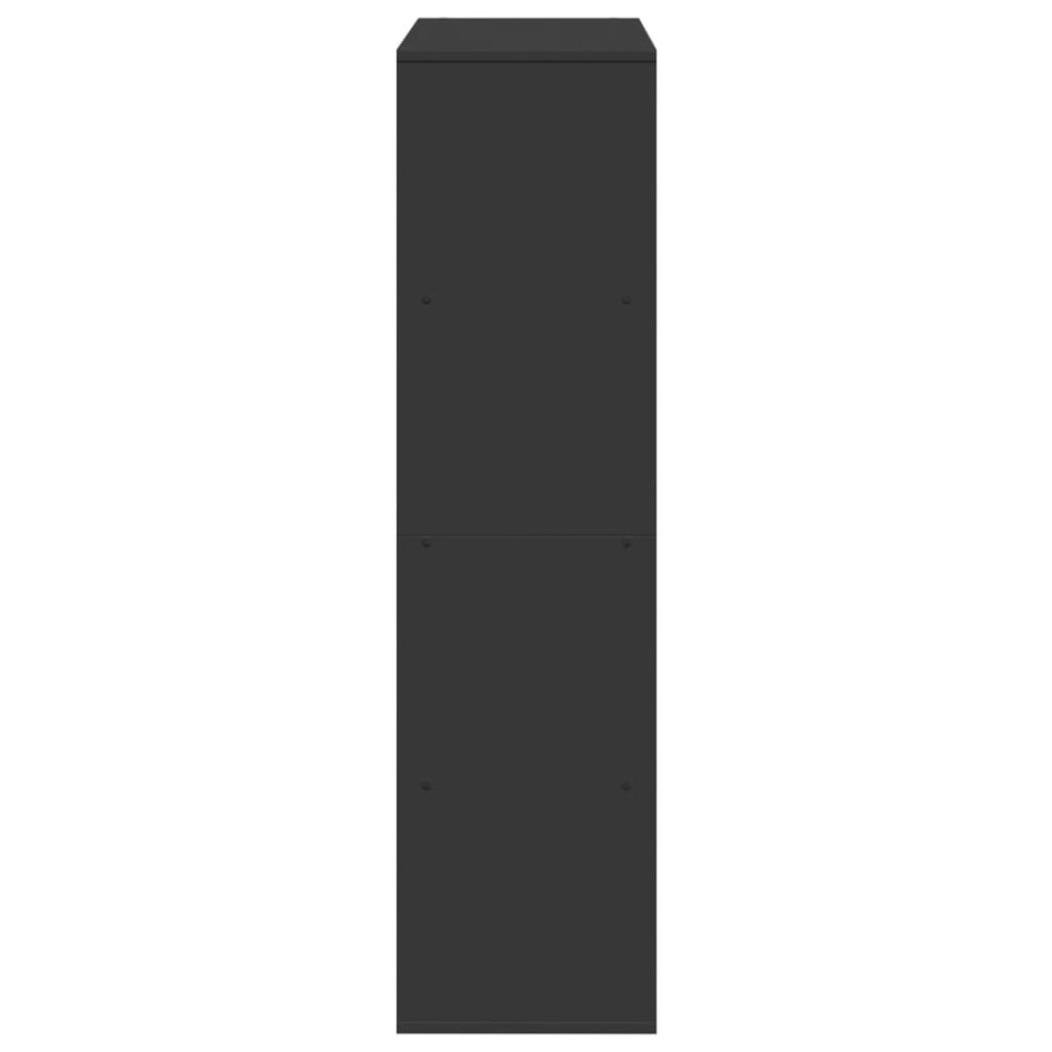 Estantería de madera de ingeniería negra 100x33x125,5