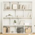 Estantería librería madera de ingeniería blanca 132x29x141,5