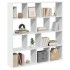 Estantería librería madera de ingeniería blanca 132x29x141,5