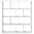 Estantería librería madera de ingeniería blanca 132x29x141,5
