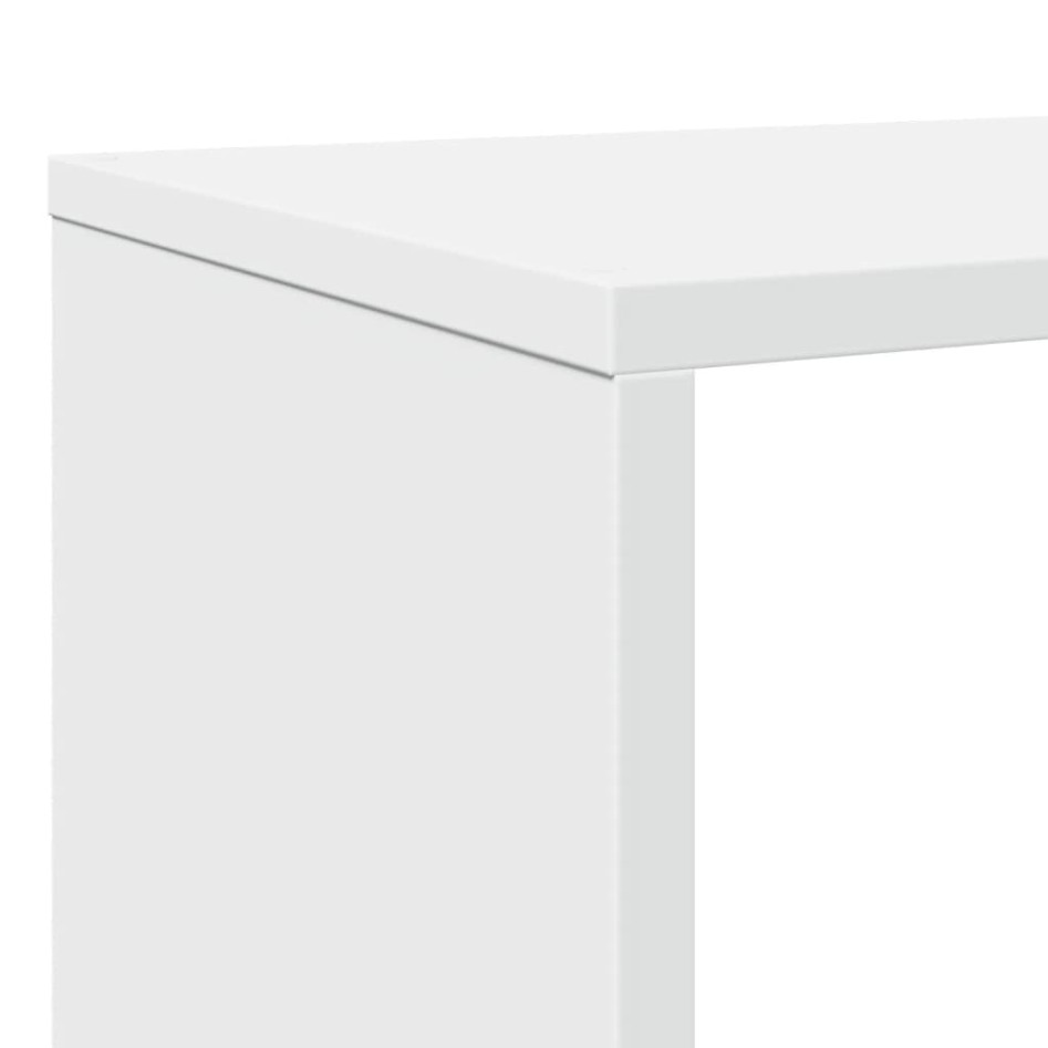 Estantería librería madera de ingeniería blanca 132x29x141,5