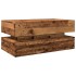Mesa de centro con luces LED madera envejecida 90x50x40