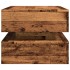Mesa de centro con luces LED madera envejecida 90x50x40