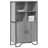 Aparador alto madera ingeniería gris Sonoma 79,5x35,5x137,5
