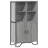 Aparador alto madera ingeniería gris Sonoma 79,5x35,5x137,5
