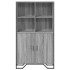 Aparador alto madera ingeniería gris Sonoma 79,5x35,5x137,5