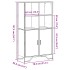 Aparador alto madera ingeniería gris Sonoma 79,5x35,5x137,5