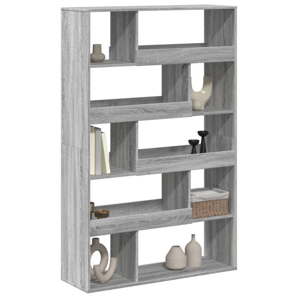 Estantería de madera de ingeniería gris Sonoma 100x33x156,5