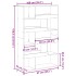 Estantería de madera de ingeniería gris Sonoma 100x33x156,5