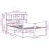 Estructura de cama sin colchón madera de pino blanca 140x190
