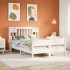 Estructura de cama sin colchón madera de pino blanca 140x200