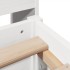 Estructura de cama sin colchón madera de pino blanca 140x200