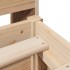 Estructura de cama sin colchón madera maciza de pino 160x200