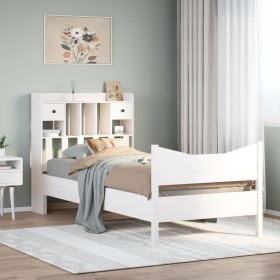 Estructura cama sin colchón madera maciza pino blanca
