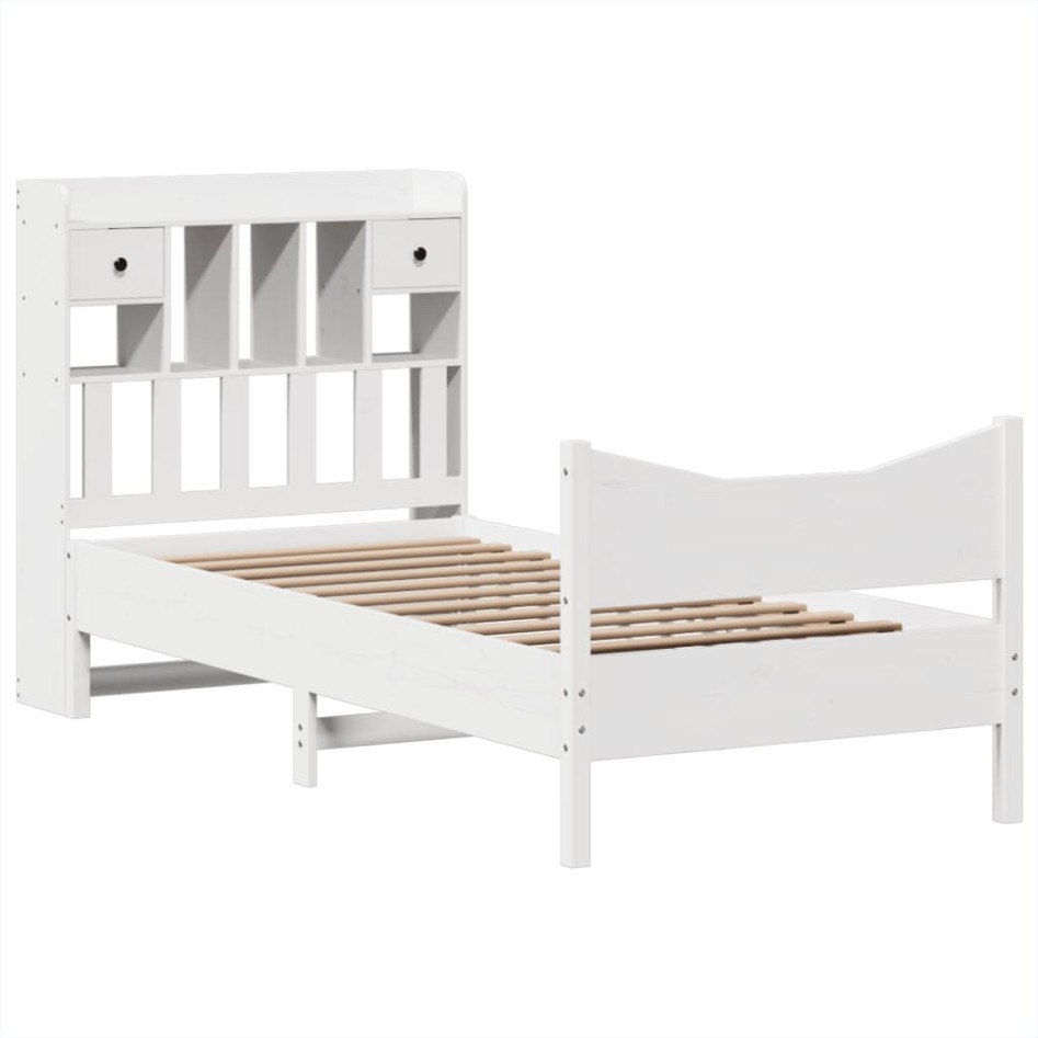 Estructura cama sin colchón madera maciza pino blanca