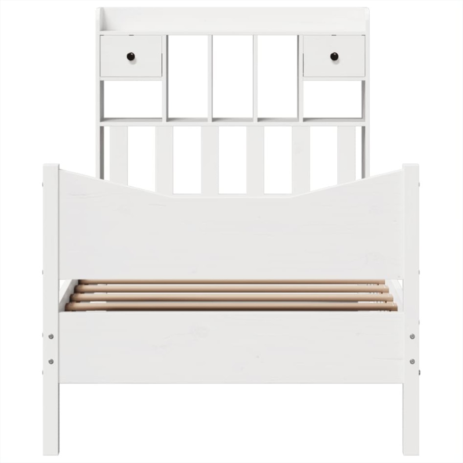 Estructura cama sin colchón madera maciza pino blanca