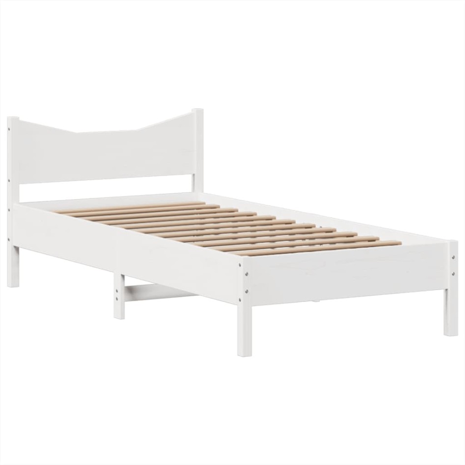 Estructura cama sin colchón madera maciza pino blanca