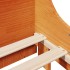 Cama con estantería sin colchón madera maciza marrón 180x200