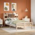 Cama con estantería sin colchón madera maciza de pino