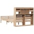 Cama con estantería sin colchón madera maciza de pino