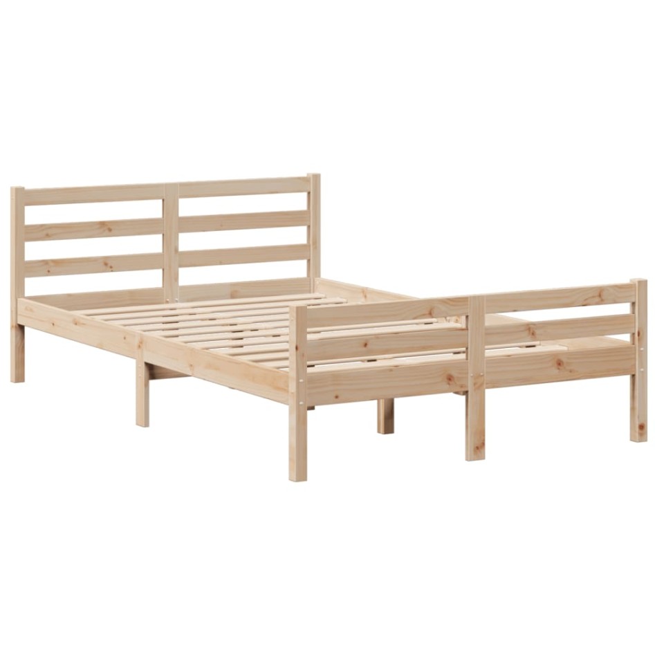 Cama con estantería sin colchón madera maciza de pino