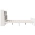 Cama con estantería sin colchón madera maciza blanca 140x200
