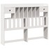 Cama con estantería sin colchón madera maciza blanca 140x200