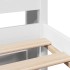 Cama con estantería sin colchón madera maciza blanca 140x200