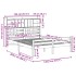 Cama con estantería sin colchón madera maciza blanca 140x200