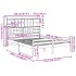 Cama con estantería sin colchón madera maciza blanca 150x200