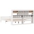 Cama con estantería sin colchón madera maciza blanca 180x200