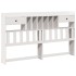 Cama con estantería sin colchón madera maciza blanca 180x200