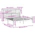 Cama con estantería sin colchón madera maciza blanca 180x200