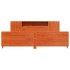 Cama sin colchón madera maciza de pino marrón cera 180x200