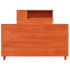 Cama sin colchón madera maciza de pino marrón cera 100x200