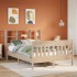 Estructura de cama sin colchón madera maciza de pino 160x200