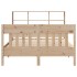 Estructura de cama sin colchón madera maciza de pino 160x200