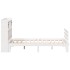 Cama con estantería sin colchón madera maciza blanca 140x190