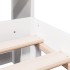 Cama con estantería sin colchón madera maciza blanca 140x190