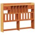 Cama con estantería sin colchón madera maciza marrón 140x190